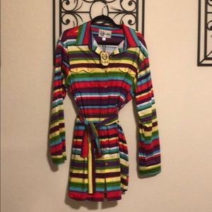 Vibrant shirt dress. L&B brand. Size L/XL